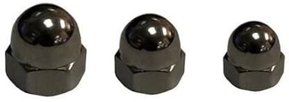 Hutmuttern DIN 1587 Edelstahl Schwarz V2A - M3 M4 M5 M6 M8 M10 M12 SCHWARZE Hutmuttern (10, M 8)