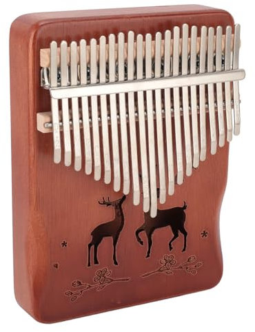Fockety Kalimba-Daumenklavier mit 21 Tasten, Finger-Daumenklavier aus Pfirsichholz, Mbira-Fingerklavier für Kinder und Erwachsene Anfänger, Marimba-Musikinstrumente für (Typ 1)