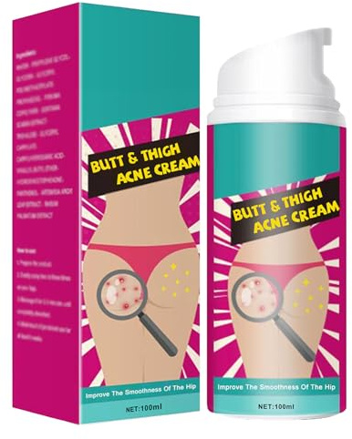 KOAHDE Crema de Acné de Cadera,Crema para Eliminar Granos de Gluteos,100ML,1PC,Crema para el Cuidado de los Glúteos,Restaura La Piel Suave Y Tersa De Los Glúteos
