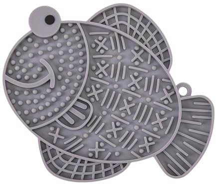 Xvilmaun Leckmatte Für Hunde, Slow Feeder Für Hunde Und Katzen, Leckmatte Für Welpen Katze, Silikon-Leckmatte Für Welpen, Leckpads In Fischform, Leckerli-Spielzeug Für Hunde