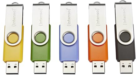 Intenso Basic Line Multipack 10x 8 GB USB-Sticks USB 2.0 mit schnellen Datentransfer und Beschriftungsetiketten, ideal für Schule und Büro