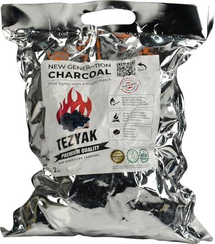 Premium Fast Light Charcoal Instant Start BBQ Grill 2Kg Bag (2KG (1 Bag))