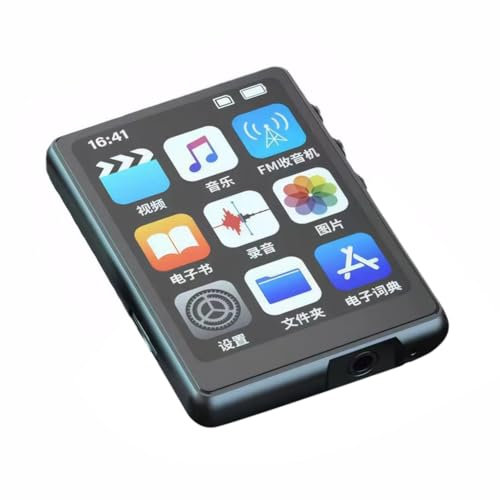 LYEAA Lettore MP3 MP4 Full Touch Screen Bluetooth 5.3 Lettore musicale senza perdita con radio FM e registrazione