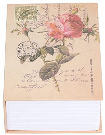 Coffre-fort en Forme de Livre avec Serrure, Coffre-fort Portable Secret avec clé, Tirelire, Bijoux, Argent, Vraies Pages, Design Vintage, 18 X 11,6 X 5,5 Cm