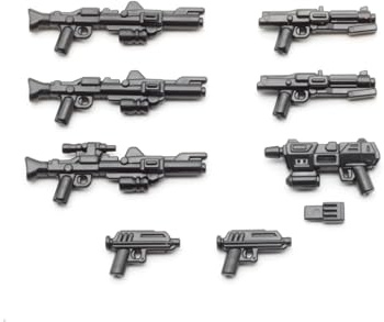 BricksStuff BrickArms Clone Trooper Blaster Waffenset – 8-teiliges Waffenset für Minifiguren – Präzise Nachbildungen der Klonkriegs-Ära | Hochwertige Qualität | Made in USA