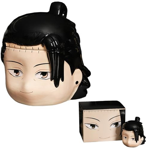 Bocguy Taza de anime, taza de té Geto Suguru, Jujutsu Kaisen Anime Regalos Hecho a mano mug de porcelana cup de café Té Leche Tazas de Cerámicade Oficina para Navidad Cumpleaños Aniversario 400ML