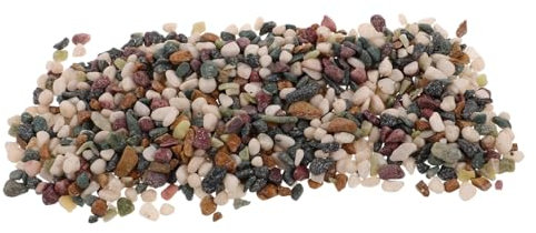 POPETPOP Aquarium Gravel 3-6mm Stream Stones for Fish Tank Decorative Small Pebbles for Indoor Plants and Vase Filler Sturdy Aquarium Landscaping Supplies