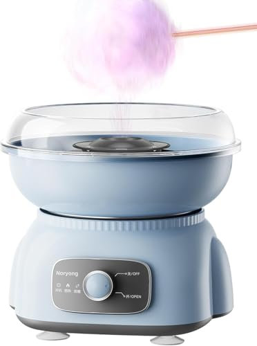 OFNHJK Cotton Candy Machine, Cotton Candy Maker for Kids, Cotton Candy Set, Includes A Bag of Colorful Candy, 10 Bamboo Sticks and Sugar Spoon, for Gatherings Wedding Family Party Blue-1PCS