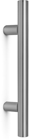La Valsabbia Maniglione in Acciaio Inox Satinato diametro 32 mm – Diritto, Lunghezza 500 mm, Interasse 350 mm – Per Porte Interne, Esterne, Blindate, Vetro, Negozi