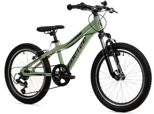 Goetze Define Mini Kinderfahrrad 20x2.1 Zoll Rad | MTB Hardtail | 6-Gang Kettenschaltung mit Drehgriff | Federgabel | V-Bremse vorne & hinten | Aluminiumrahmen 28 cm | für Kinder 120–135 cm