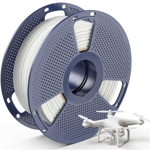 SUNLU Licht Gewicht PLA Filament 1.75 mm, LW-PLA 0.8kg/350m Gesamtlänge, Aktiv aufschäumendes 3D Druckfilament mit niedriger Dichte für RC-Flugzeuge, Drohnenteile und Cosplay, Weiß