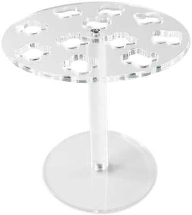 Scissor Holder, 11-Hole Acrylic Organizer, 3.15x5.35x5.91 inches, Clear Shear Stand, Barber Tool Rack, Hairdresser Clip Tray, Comb Storage Caddy, for Makeup Brush Container, Salon Desktop