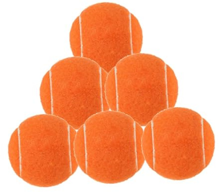getuse Tennisbälle für Anfänger-Training, 6,4 cm Durchmesser, Übungsbälle für Schlägersport und Hundespiel, Orange, 6 Stück