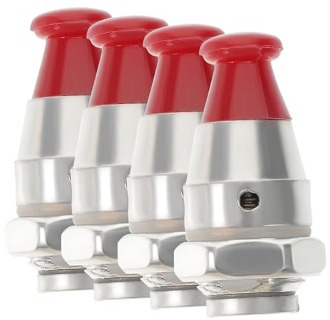 ORFOFE 4pcs High Temperature Resistant Pressure Cooker Safety Relief Valves Replacement Jigger Valve Pressure Cooker Accessory with Wire Clamp Design