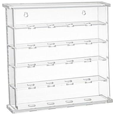 predolo Golfball Vitrine Präsentationskasten Regal Halter Acryl Staubdichte Aufbewahrungsbox mit Vier Ebenen Und Fächern für Sportfans Sammlerraum
