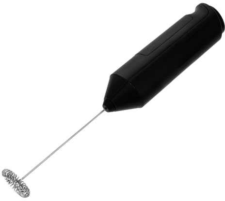 Hemobllo Mousseur à Lait Électrique Portatif Mousseur Café Agitateur sans Piles Compact Noir Facile à Nettoyer pour Cappuccino Latte Boissons Chaudes et Froides