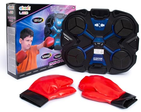 abeec LED Music Boxing Machine For Kids | Interactive Wall-Mounted Punch Pad With Gloves | Fun Fitness Toy For Boys And Girls Age 3+ | Rhythm, Cardio And Coordination Game With Lights And Music