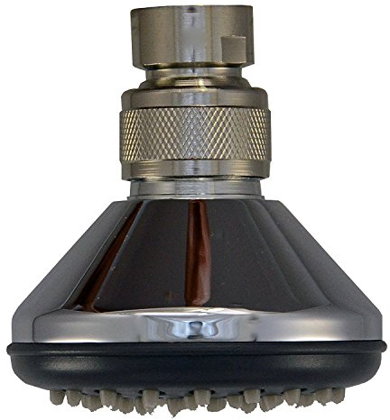 Gariella - Duschkopf, Kopfbrause Ø 70mm mit 46 Antikalkdüsen, schwenkbar, Brausekopf aus Messing-verchromt mit antikalk Düsen, Bad, Dusche