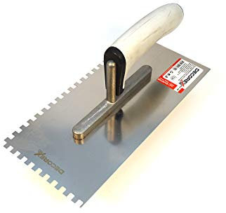 Acero inoxidable Paleta dentada Paleta Espátula dentada 6 x 6 mm TPU Soft Mango decorex HD