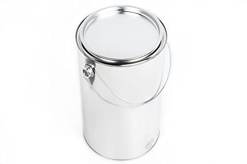 BenBow Cubo de hojalata 5 L con Tapa a presión - hermético, Opaco, vacío, Redondo - contenedor de Almacenamiento con asa de Metal