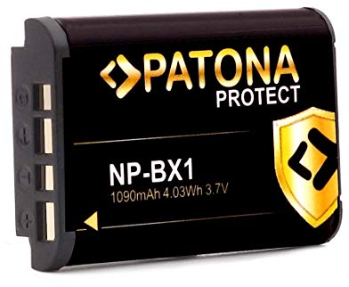 PATONA Protect NP-BX1 Akku 1090mAh Ersatzakku kompatibel mit Sony CyberShot DSC-RX1 R RX1 RX100 II III IV V VI VII M HX50 HX60 HX80 HX90 HX99 HX400V WX300 WX500 DSC-RX100 DSC-HX50 NPBX1 NP BX1