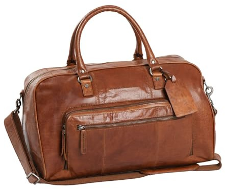 The Chesterfield Brand Antique Buff Munich Weekender Leder Reisetasche 46 cm, Cognac, Taille Unique