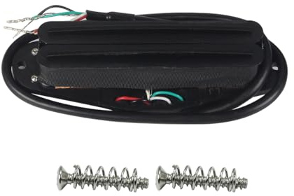FLEOR Hot Rail Keramik Single Coil Sized Humbucker Pickup 9~10K Tonabnehmer für ST E-Gitarre, Vollschwarz