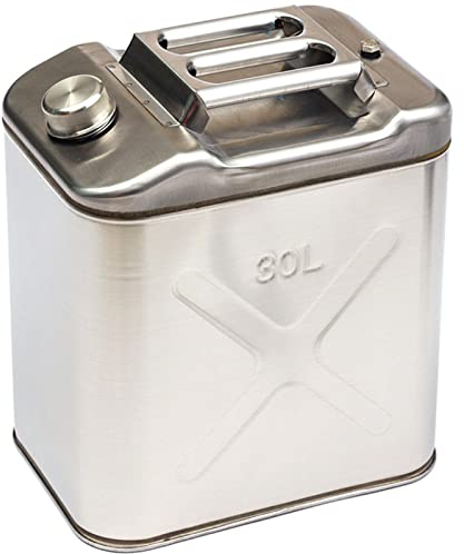 YILEFU Benzinkanister Benzin Dieseltanks ölfässer Benzin Ersatz Container 1mm Dick Tragbarer Verdickter Gastank mit Flexiblem Schlauch,für Treibstoffe Aller Art,30L