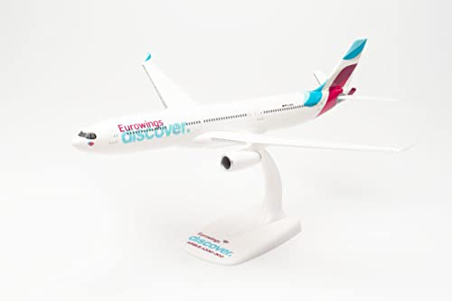 Herpa modèle d'avion Airbus A330-300 Eurowings Discover, D-AFYR à l'échelle 1:200 - modèle de Snap-Fit, modélisme, d'avion avec Support, fabriqué en Plastique