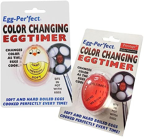 Temporizador para Huevos cocidos. Pack de 2 temporizadores para Saber el Punto de cocción del Huevo. Incluye Dos Modelos Distintos de medidores de cocción para Huevos.