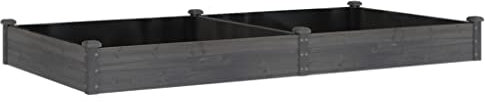Tidyard Fioriera Rialzata da Giardino, Aiuola, Letto Rialzato, Orto per Balcone, Vaso da Esterno, 240x120x25 cm Massello Abete