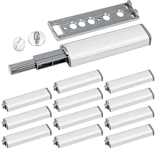 JOLIGAEA Drucktüröffner Push to Open Türöffner, 12 Stück Schrank Federschnäpper, Magnetische Schublade Möbel-Schnäpper, Küchenschränke Druckverschluß Türschnapper für Möbel Schublade Kleiderschrank