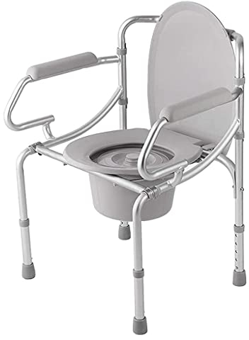 Gehhilfen für Senioren, Nachtkommoden, klappbarer Toilettenstuhl, Badezimmer-Nachttisch-Duschhocker für ältere Schwangere Frauen, Rahmen-Duschhocker, max. 150 kg, Gehhilfe, langlebige Hilfe Present