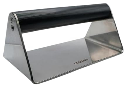 Cruash Smasher Profesional de Acero Inoxidable para Smash Burgers, Prensa Hamburguesas, Smash Burger Smasher, Smasher hamburgesa, Aplastador de Hamburguesa (Rectangular Polietileno, 16_cm)