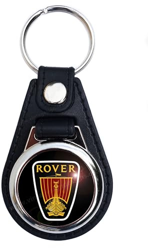 Vintage Sign Designs Porte-clés en cuir synthétique de qualité Rover. Produit sous licence officielle Rover., multicolore, S