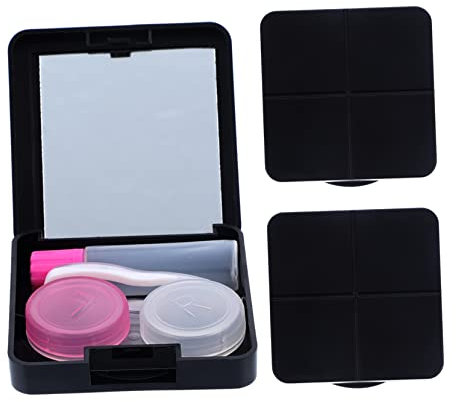 Didiseaon 3sets Portable Contact Case Travel Storage Box for Contacts Lenses Halloween Eye Lenses Use