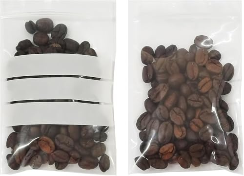 WACCOMT Pack små utsädesmynt, omsluter fröpaket, återförslutningsbara plastpåsar med vita skrivbara etiketter för frön små föremål förvaring (100, 7 x 10 cm (2,76 x 3,94 tum))