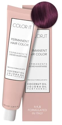 COLOR.IT by BM - Permanente Haarfarbe in Salonqualität, 100ml (6.56 Dunkelblond Mahagoni Rot, 1er Pack)