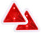 2 Piezas Reflectores Triangulares, Triángulos de Advertencia Rojos, Reflectores Triangulares, para Remolques, Camiones, Coches, Caravanas, Vehículos de Construcción de Carreteras y Advertencia