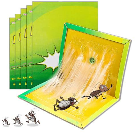 Qcdou Sticky Traps, 6 Packs Pest Sticky Pad Traps, Fungus Gnat Sticky Traps, Multi-Use Pest Sticky Pad Traps Boards, Extra Strong Sticky Glue Trap, Pest Sticky Pads for Indoor Outdoor Garden Use