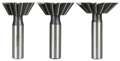 FUYUMIC 1 stücke Schwalbenschwanz Fräsen 45 55 60 Grad HSS Schaftfräser High Speed ​​Stahl CNC Maschine Router Bit Metall Schlitzen Werkzeug(12x60 Degrees)