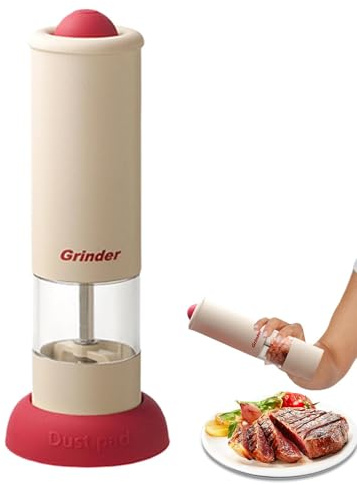 Molino de pimienta, molino de pimienta eléctrico, molino de pimienta negro | Molino de condimentos recargable con grosería ajustable, gadgets de cocina portátiles para sal y pimienta