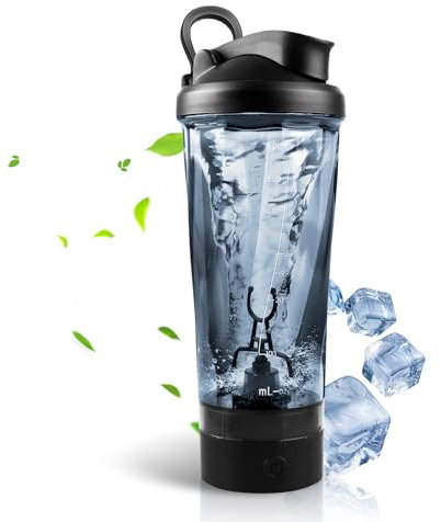 BORDEAG Shaker électrique pour protéines - 600 ml - USB - Shaker à protéines électrique - Mixeur automatique pour shakes protéinés