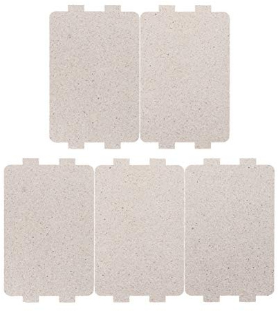 Hoja de Mica para Microondas 5 Piezas, Plata, Aislante | Cubierta de Guía de Ondas, Papel de Mica Resistente al Calor, Repuesto para Tostadora y Horno