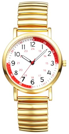JewelryWe Paar Uhren Analog Quarz Pärchen Armbanduhr Klassisch Rechteckig Elastisch Legierung Armband Partner Freundschafts Uhr mit Römischen Ziffern/Digital Zifferblatt Gold/Silber