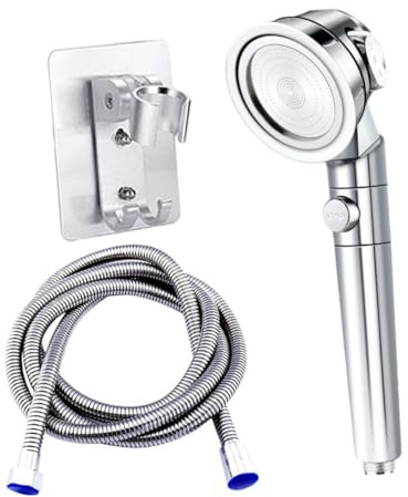 NUOBESTY Duschbrause Mit Filter Duschkopf Inklusive Rohr Und Aluminiumsockel Für Badezimmer Und Küche Strahlender Glanz Und Hoher Druck Für Angenehmes Duscherlebnis
