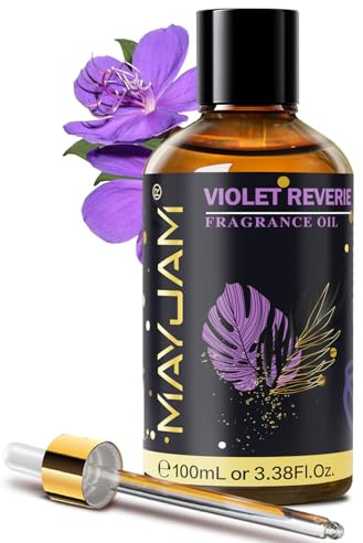 MAYJAM Huile Parfumée de Rêverie Violette pour Diffuseur 100ML | Huile Essentielle de Rêverie Violette pour Humidificateur d'Huiles Essentielles, Aromathérapie, DIY
