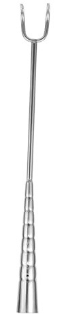 Ipetboom Crochet à Viande en Acier Inoxydable 41 Cm, Outil de Retournement Barbecue, Accessoire Cuisine pour Rôtisserie et Grillades, Usage Domestique et Extérieur,