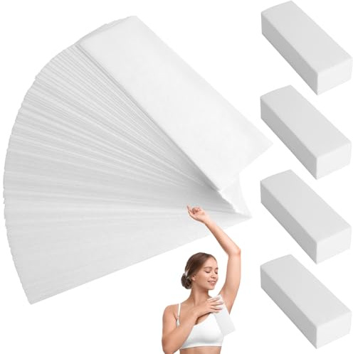 400PCS Wax Strips, 19.5 x 6.5cm Large Non Woven Face Wax Strips