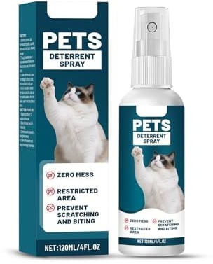 Kaiyo Pets Deterrent Spray for Cats & Kittens, Discourages Scratching, Biting & Chewing, Indoor or Outdoor Use, 100ml